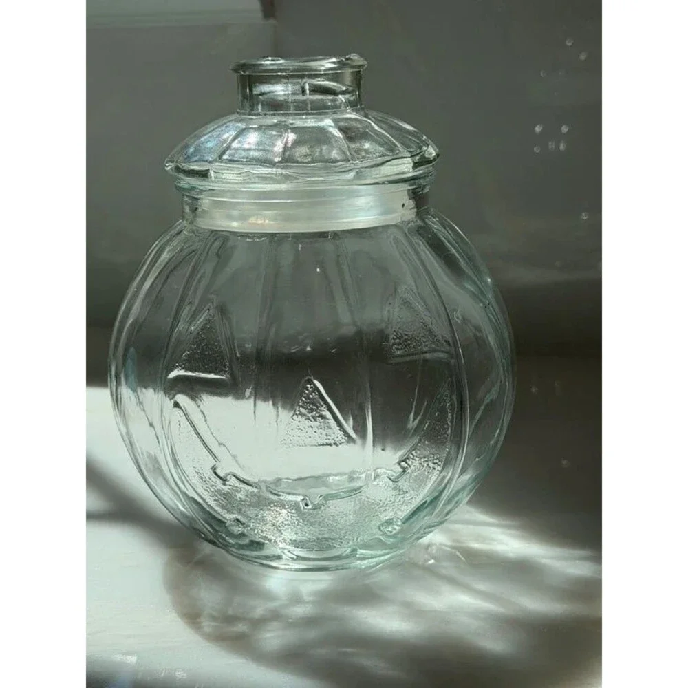 Vintage Libbey Pumpkin Glass Jar